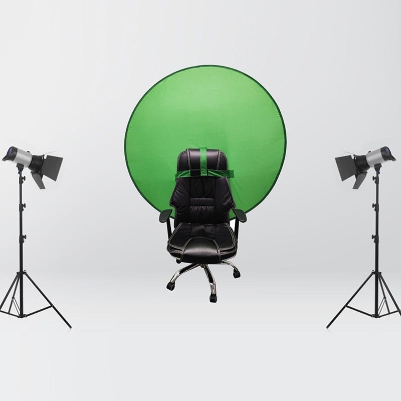 75/110/142cm Portable Collapsible Green Screen Backdrop Background Chair Strap Background