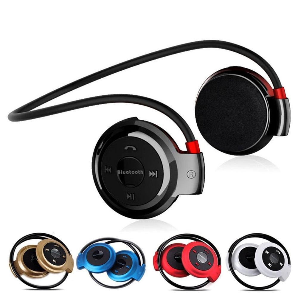 Wireless Bluetooth Headphones Mp3 Music Player Headset Earpiece Micro SD Card Slot Handsfree Mic