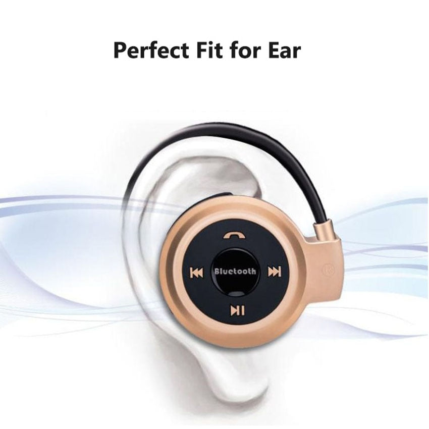 Wireless Bluetooth Headphones Mp3 Music Player Headset Earpiece Micro SD Card Slot Handsfree Mic