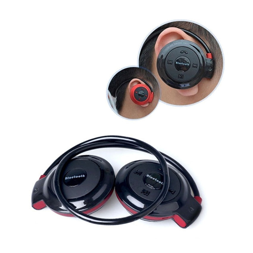 Wireless Bluetooth Headphones Mp3 Music Player Headset Earpiece Micro SD Card Slot Handsfree Mic