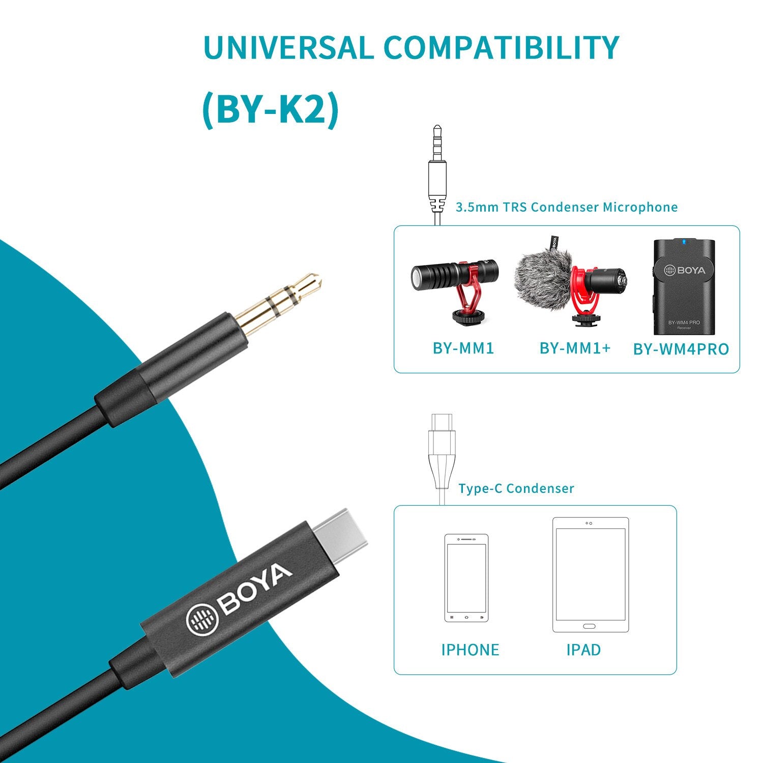 3.5mm TRS/TRRS (Male) to Lightning (Male) Audio Adapter for Microphone