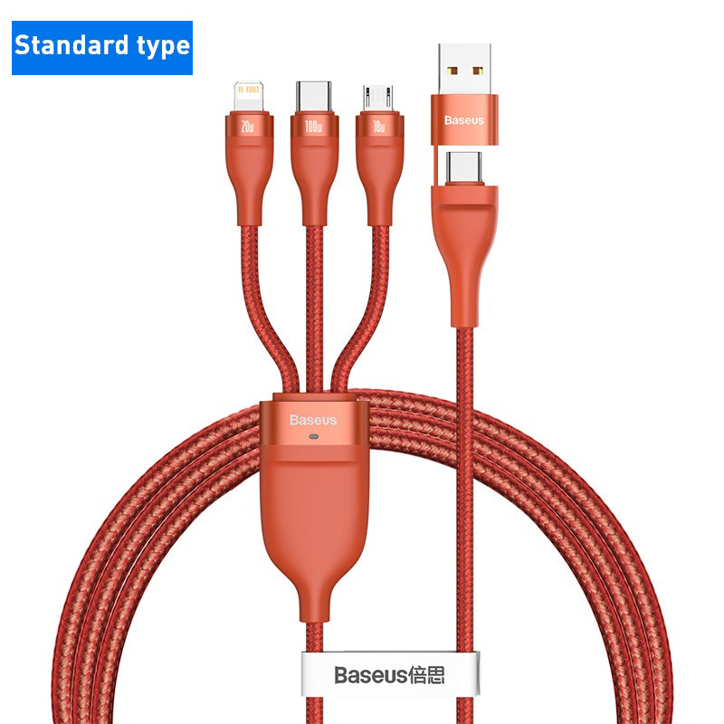 Baseus 3 in 1 USB C Cable for iPhone 13 12 Pro 11 XR Charger Cable 100W Micro USB Type C Cable