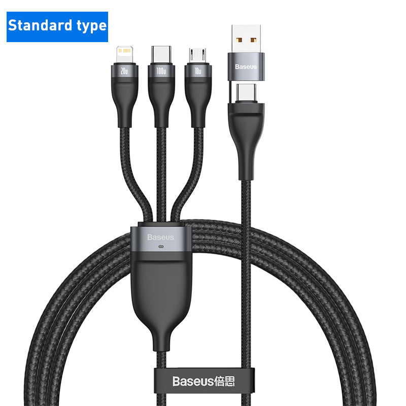 Baseus 3 in 1 USB C Cable for iPhone 13 12 Pro 11 XR Charger Cable 100W Micro USB Type C Cable