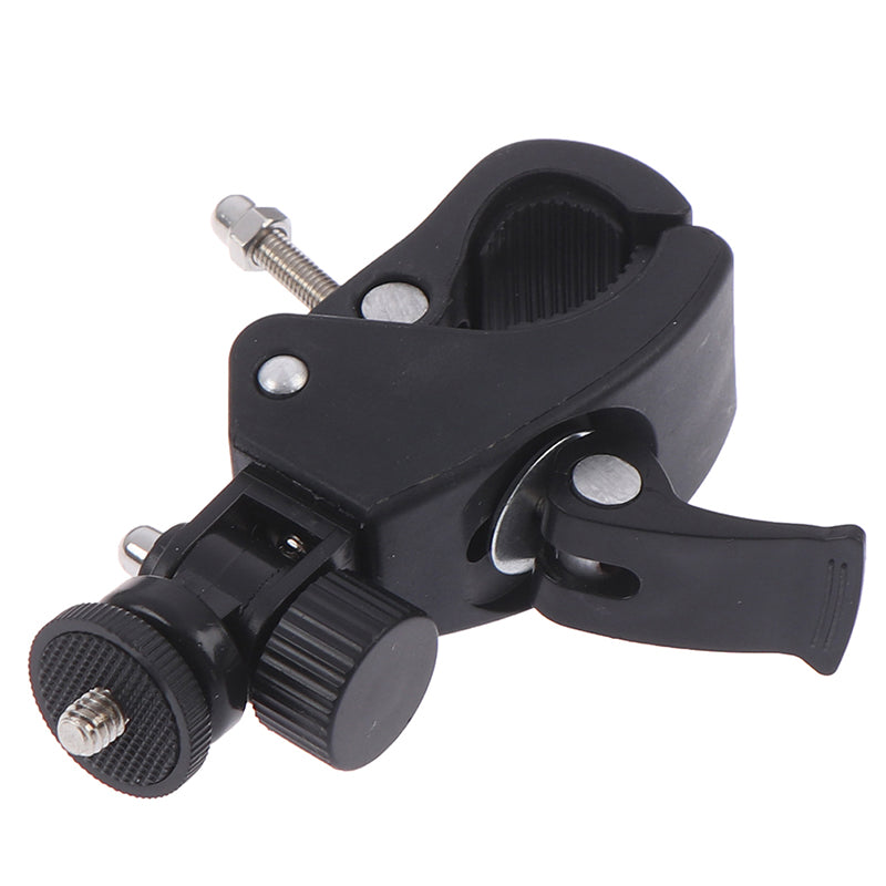 Black Bike Bicycle Handlebar Handle Clamp Bar Camera Mount Tripod Adapter Clamp