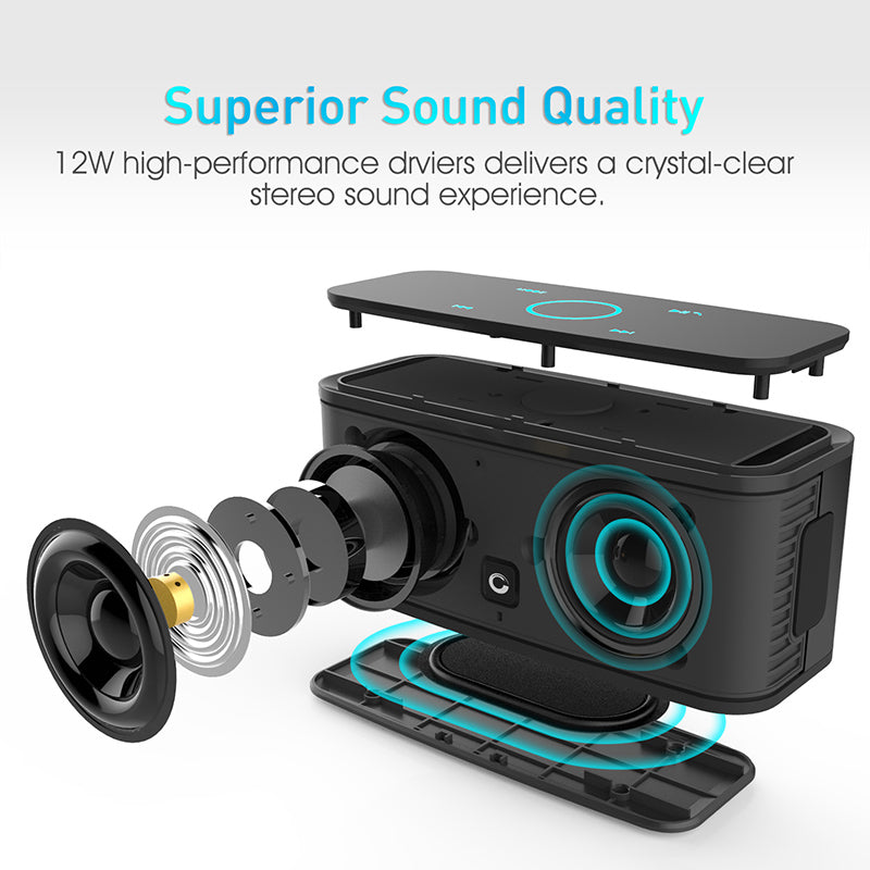 SoundBox Touch Control Bluetooth Speaker 2*6W Portable Wireless Speakers Stereo Sound Box