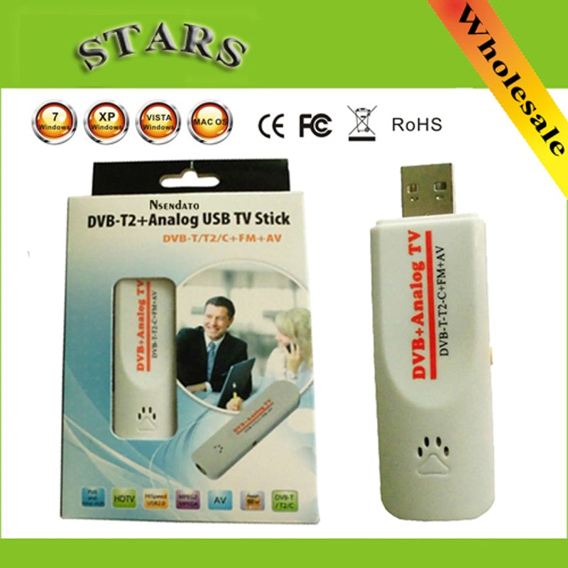 Digital DVB t2 PVR Analog USB TV stick Tuner Dongle PAL/NTSC/SECAM with antenna Remote HDTV Receiver