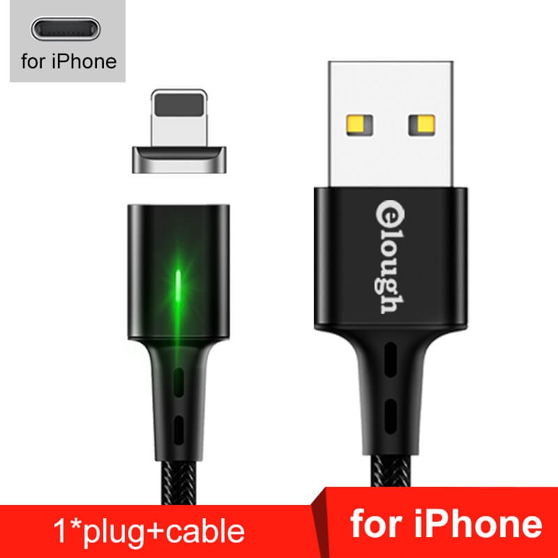 Elough Quick Magnetic Charger 3.0 4.0 Micro USB Cable for iPhone Samsung Xiaomi Fast Magnetic