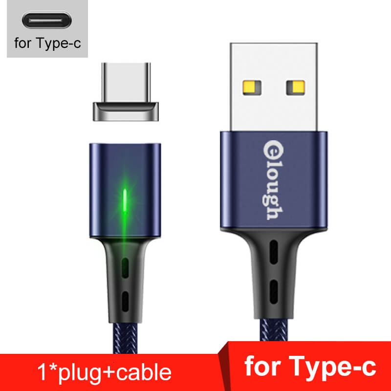 Elough Quick Magnetic Charger 3.0 4.0 Micro USB Cable for iPhone Samsung Xiaomi Fast Magnetic