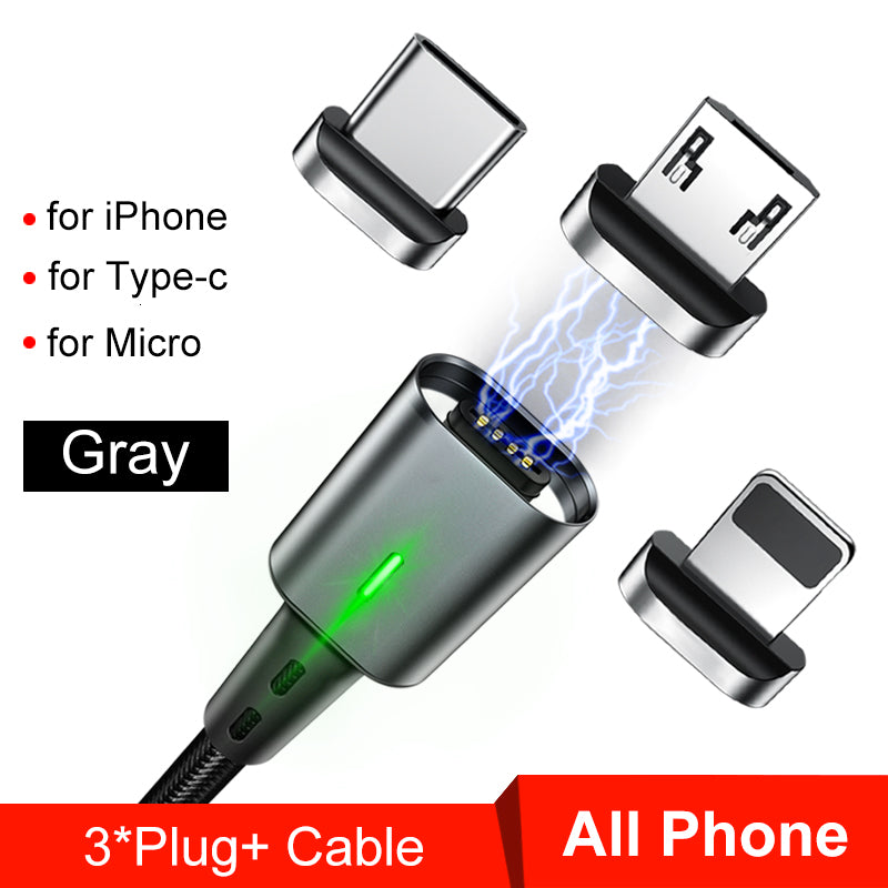 Elough Quick Magnetic Charger 3.0 4.0 Micro USB Cable for iPhone Samsung Xiaomi Fast Magnetic