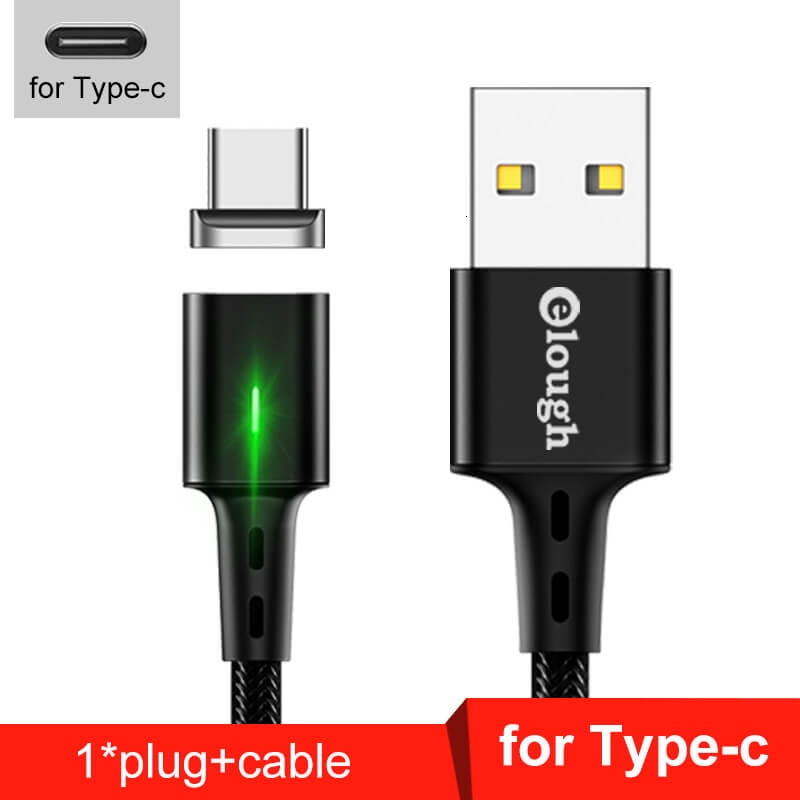 Elough Quick Magnetic Charger 3.0 4.0 Micro USB Cable for iPhone Samsung Xiaomi Fast Magnetic