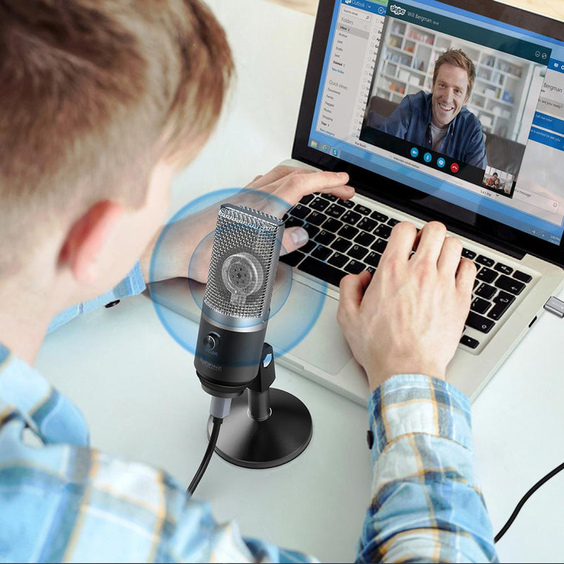 FIFINE USB Microphone for Mac laptop and Computers for Recording Streaming Twitch Voice overs