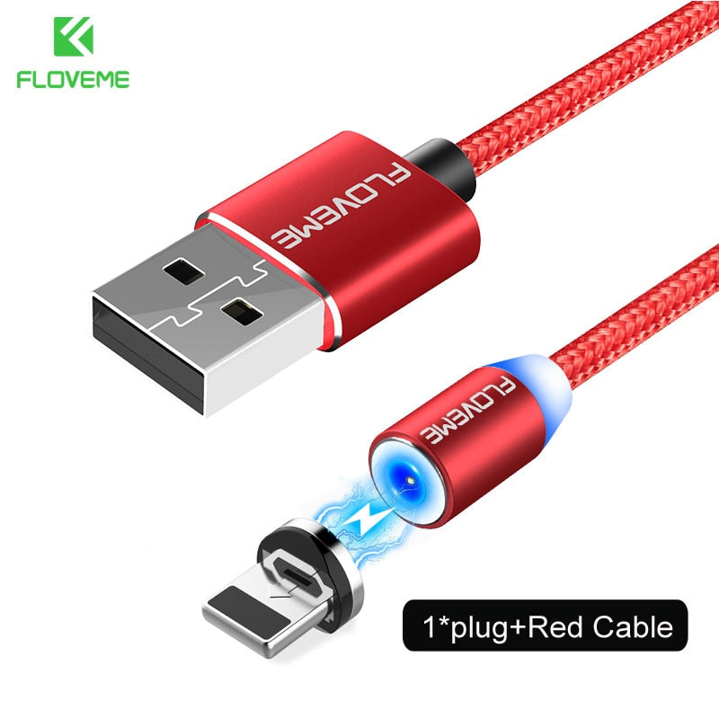 FLOVEME 1M Magnetic Charge Cable Micro USB Cable For iPhone 11 Pro Max XR Magnet Charger USB Type