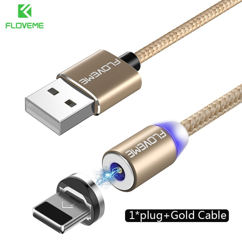 FLOVEME 1M Magnetic Charge Cable Micro USB Cable For iPhone 11 Pro Max XR Magnet Charger USB Type