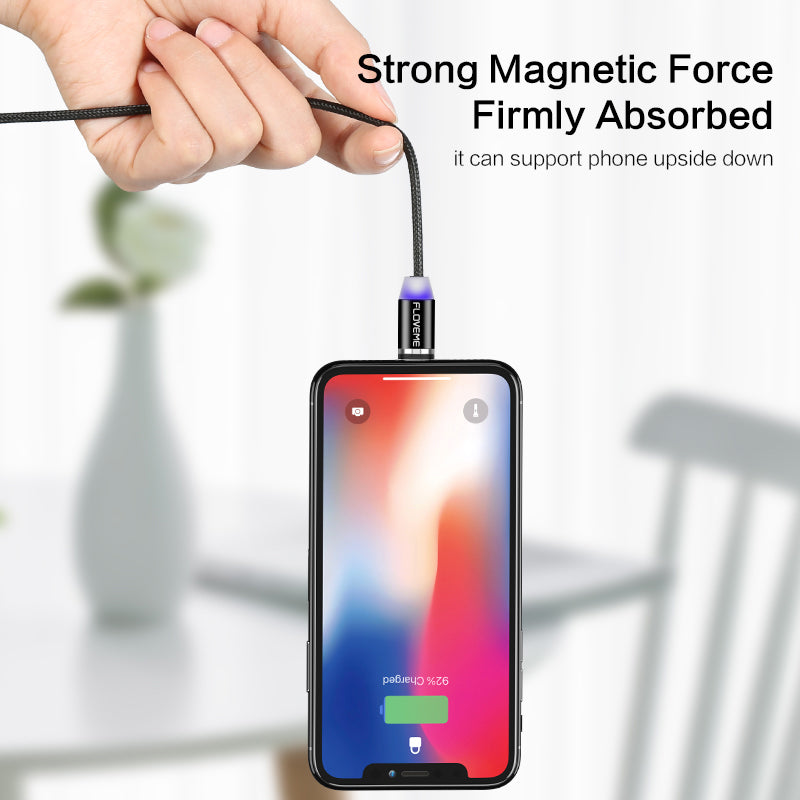 FLOVEME 1M Magnetic Charge Cable Micro USB Cable For iPhone 11 Pro Max XR Magnet Charger USB Type