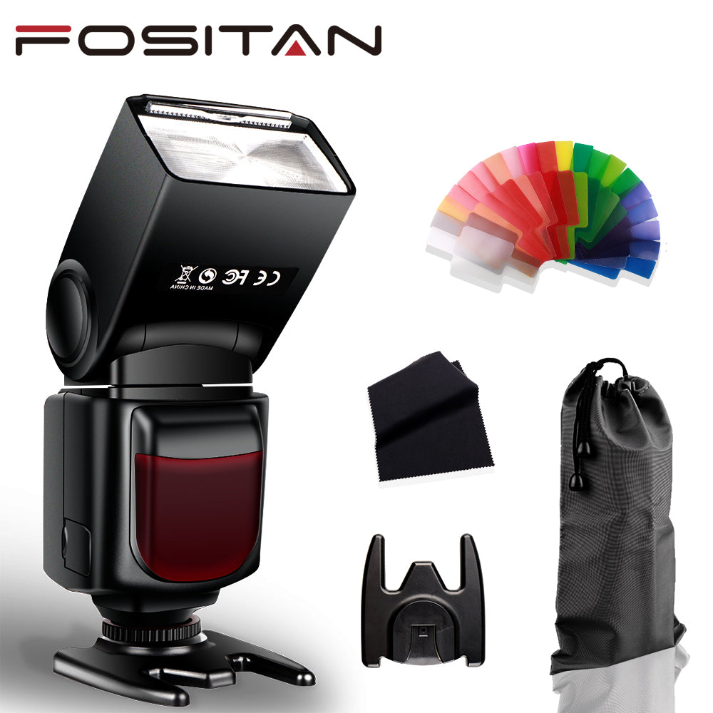 FOSITAN Universal Camera Speedlight Flash for Canon Nikon Panasonic Olympus Pentax and Sony Mi Hot