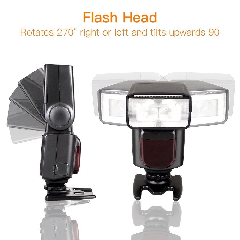 FOSITAN Universal Camera Speedlight Flash for Canon Nikon Panasonic Olympus Pentax and Sony Mi Hot