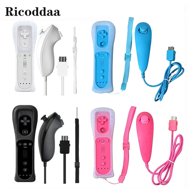 For Nintend Wii Wireless GamePad Remote Controle Without Motion Plus+Nunchuck Controller Joystick