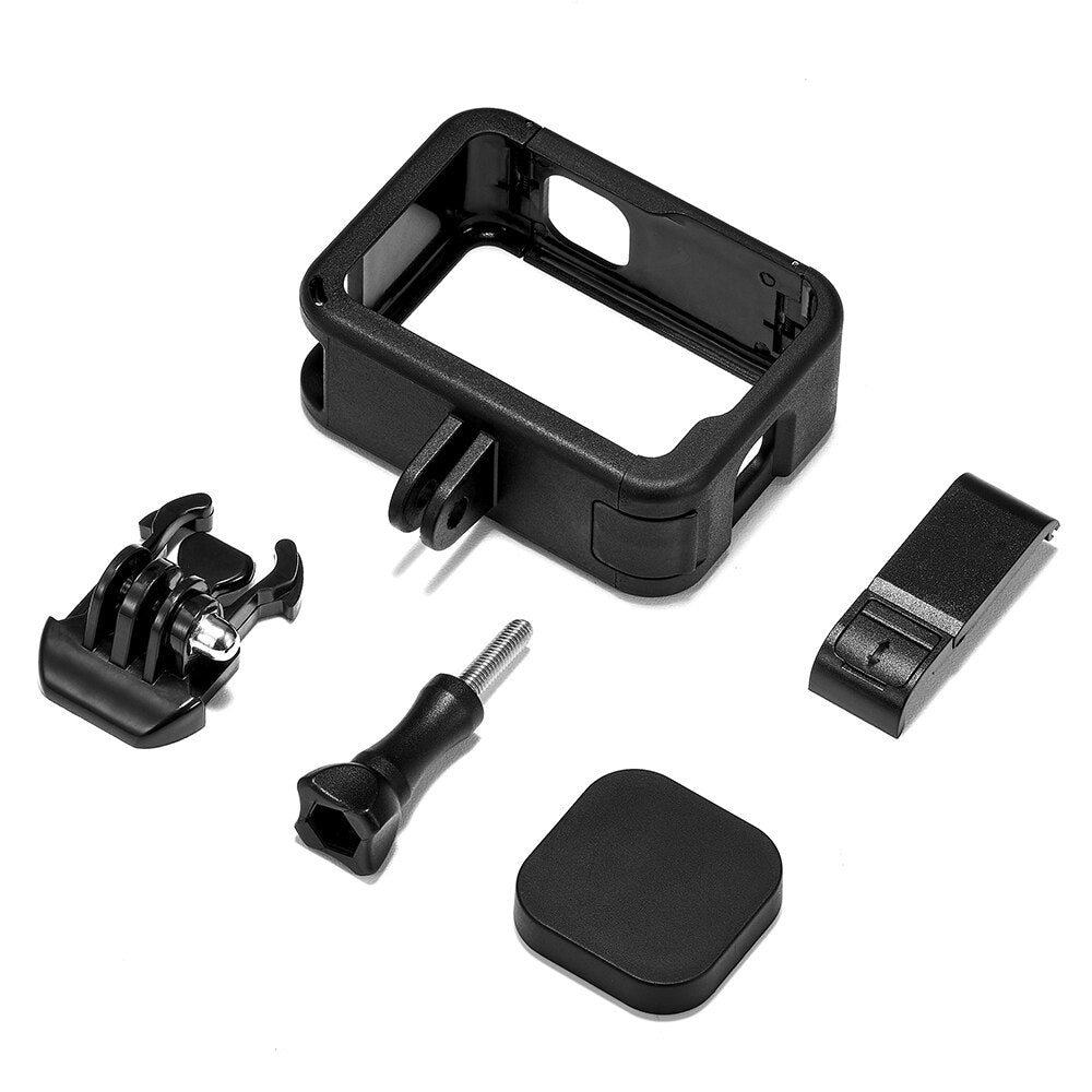 Frame Case for GoPro Hero 10 9 Black Protective Cover Housing Cage Lens Cap Cold Shoe Mount