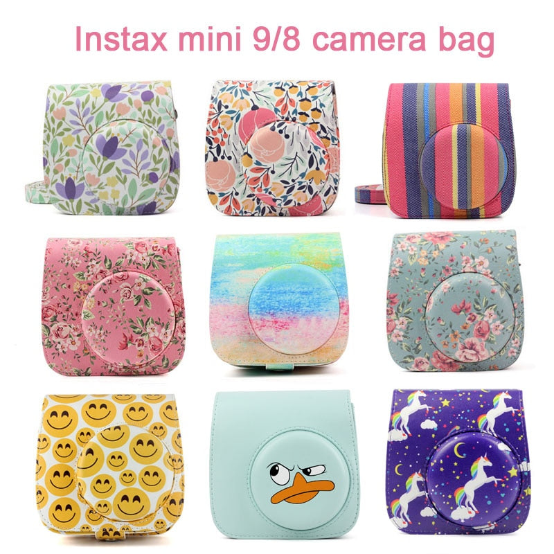 Fuji Fujifilm Instax Mini 9 Mini 8 Camera Bag PU Leather Instant Camera Accessories Shoulder Bag