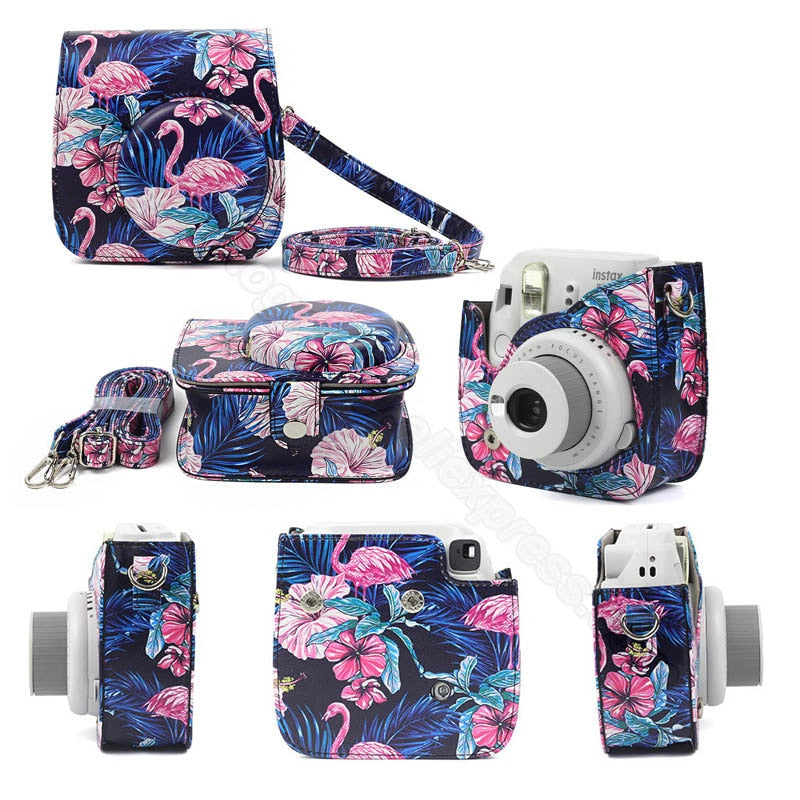 Fujifilm Instax Mini Camera Case Quality PU Leather Shoulder Bag with Strap