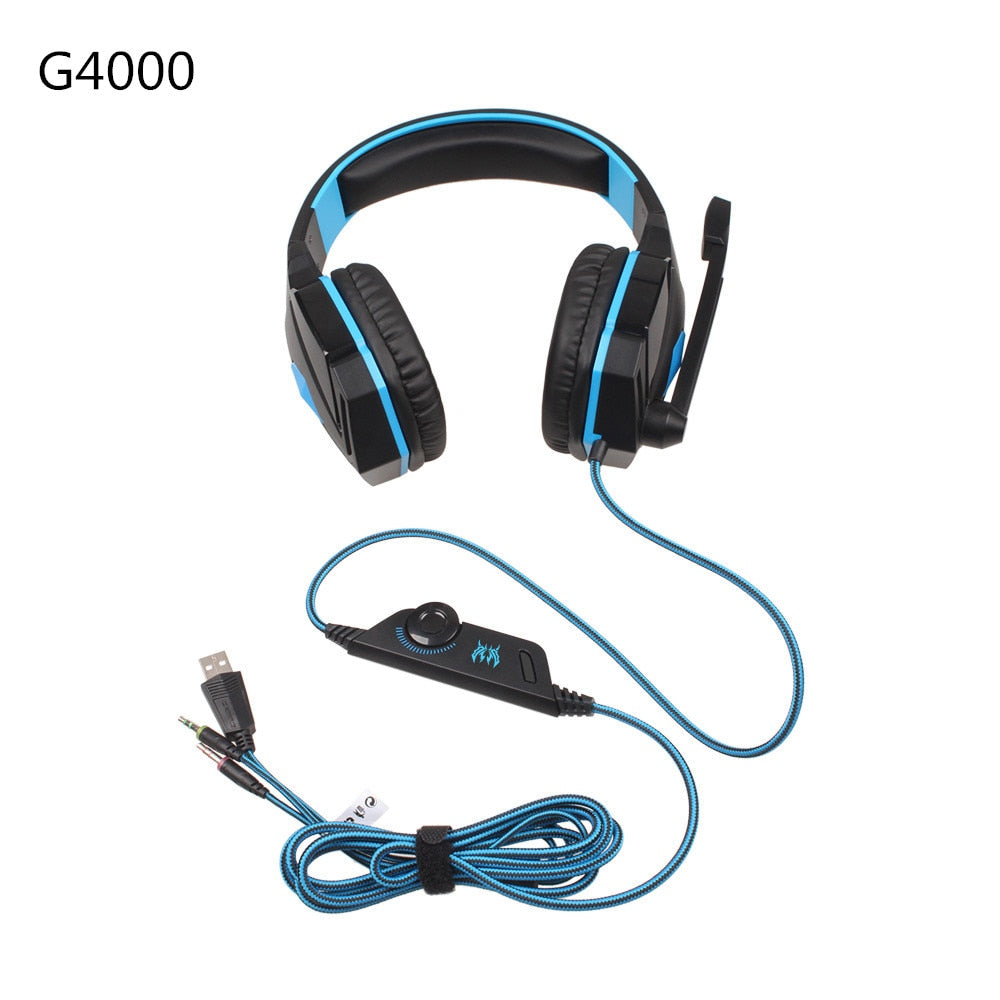 G2000 G9000 Gaming Headsets Big Headphones with Light Mic Stereo Earphones Deep Bass for PC Computer