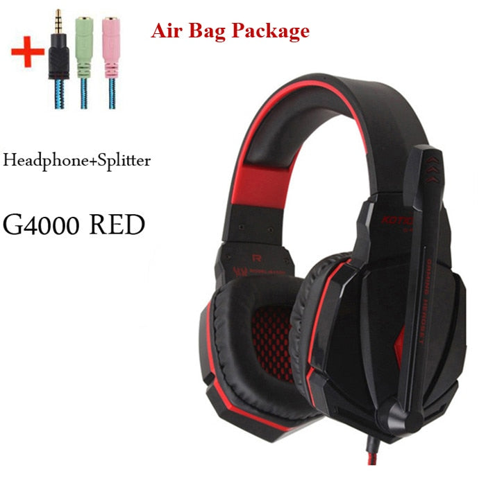 G2000 G9000 Gaming Headsets Big Headphones with Light Mic Stereo Earphones Deep Bass for PC Computer