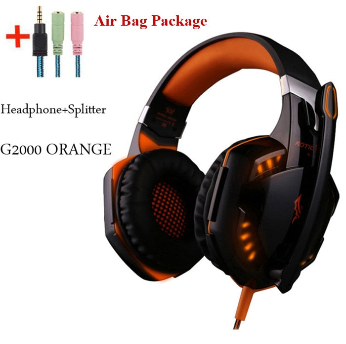 G2000 G9000 Gaming Headsets Big Headphones with Light Mic Stereo Earphones Deep Bass for PC Computer