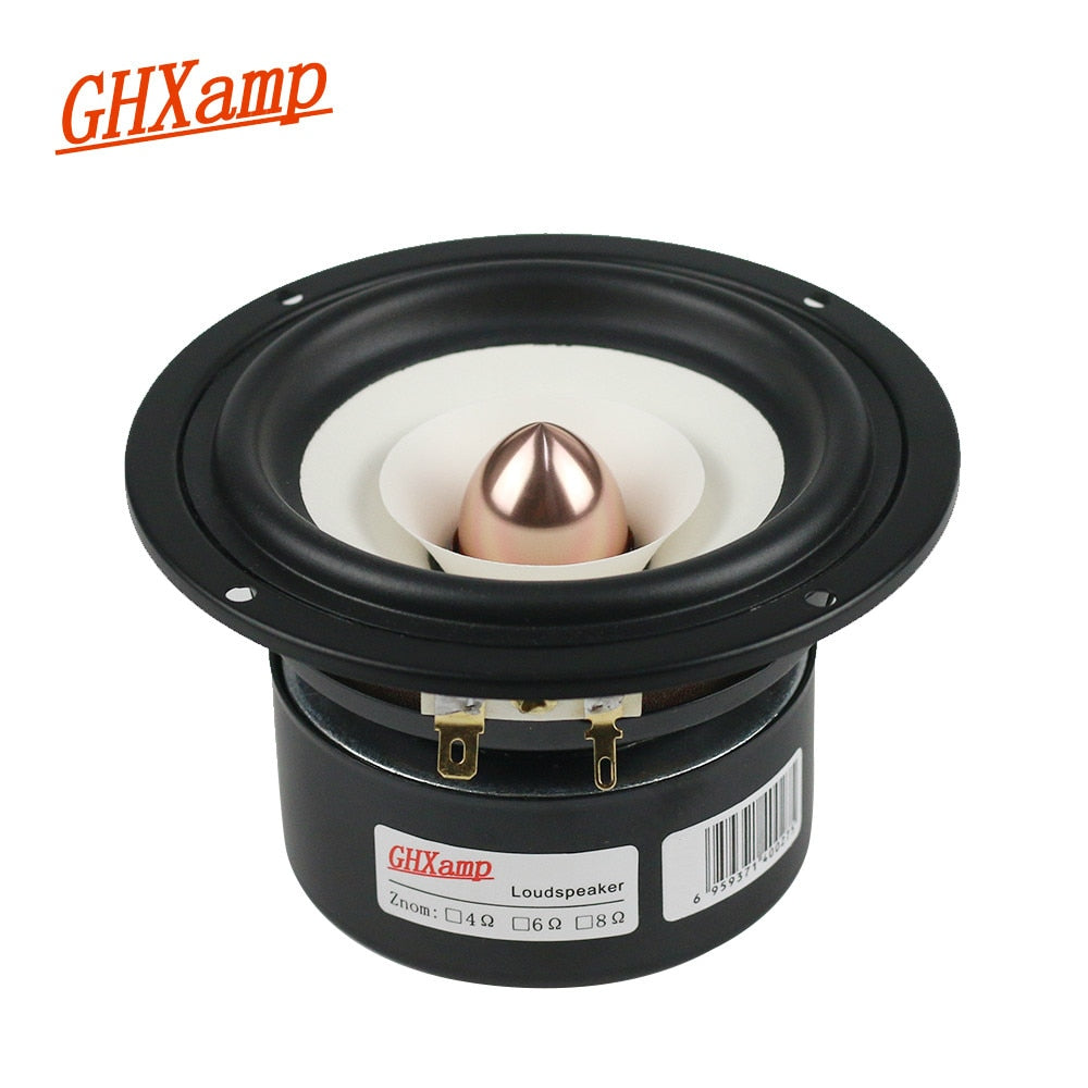 GHXAMP 2PCS 4 INCH Full Range Speaker Bullet Rubber Tweeter MID Woofer Speaker Hifi Home Theater 2.0