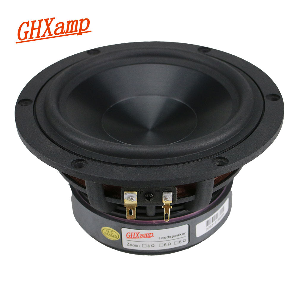 GHXAMP 5.25 inch Woofer Speaker Unit 4ohm 60W Subwoofer Home Theater Deep Bass Loudspeaker Alumina