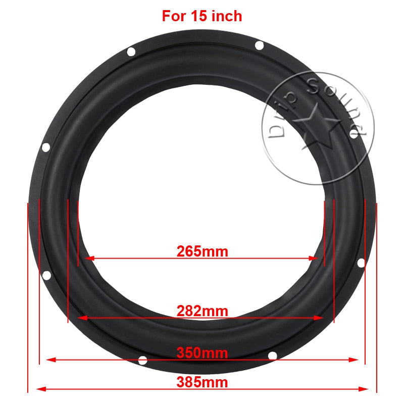 15"/18" inch Speaker Rubber Folded Edge Ring Woofer Surround Circle 385mm/15.15" 460mm/18.11"