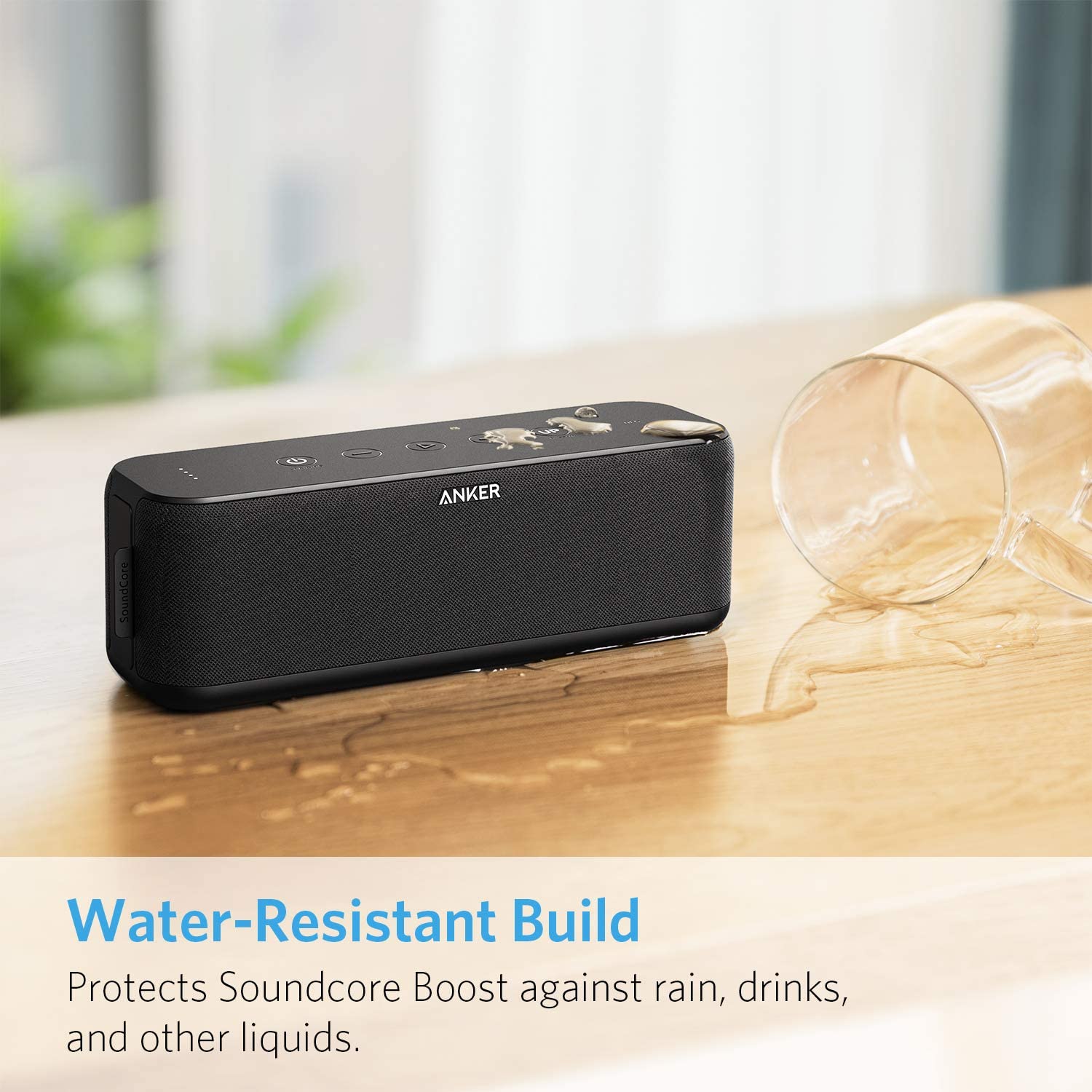 Soundcore Boost Bluetooth Speaker, Portable Speaker with Well-Balanced Sound, BassUp, 12H Playtime