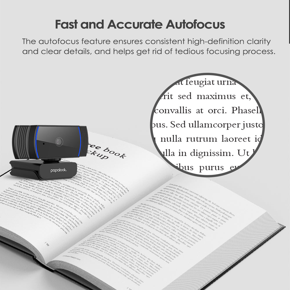 HD 1080P Webcam AF925 Autofocus Web Camera With Microphone 5-layer Glass Len, USB Plug Webcam