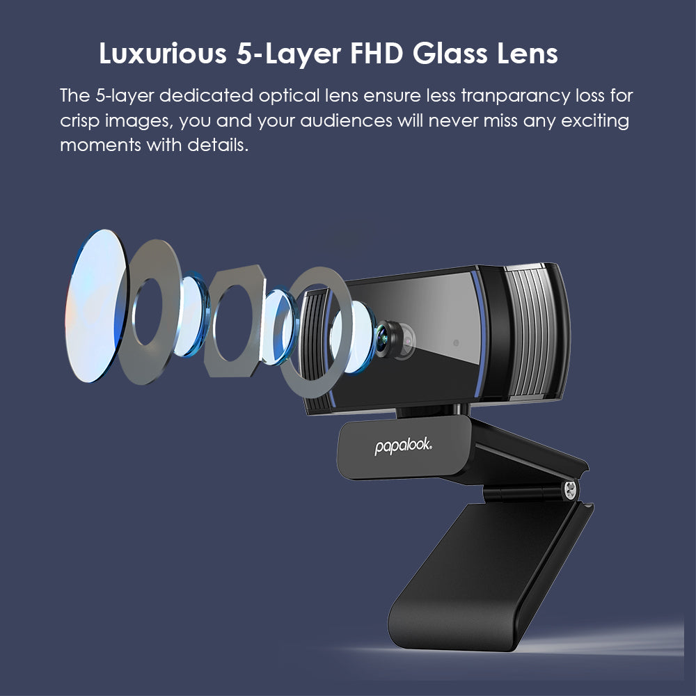 HD 1080P Webcam AF925 Autofocus Web Camera With Microphone 5-layer Glass Len, USB Plug Webcam