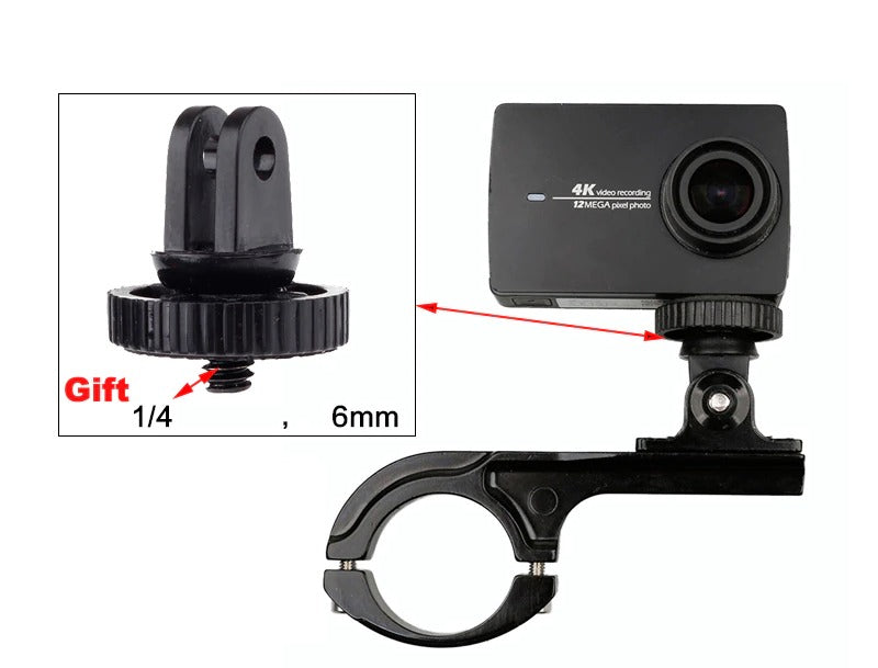 Bike Handlebar Mount Bicycle Motorcycle CNC Aluminum Holder for Gopro Hero 5 6 4 3+ SJCAM Xiaoyi 4K