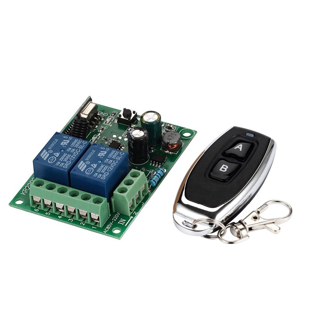 433Mhz Universal Wireless Remote Control Switch AC 85V ~ 250V 110V 220V 2CH Relay Receiver Module