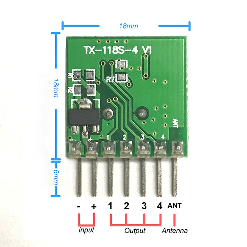 QIACHIP 433mhz Wireless Wide Voltage Coding Transmitter + Decoding Receiver 4 Channel Output