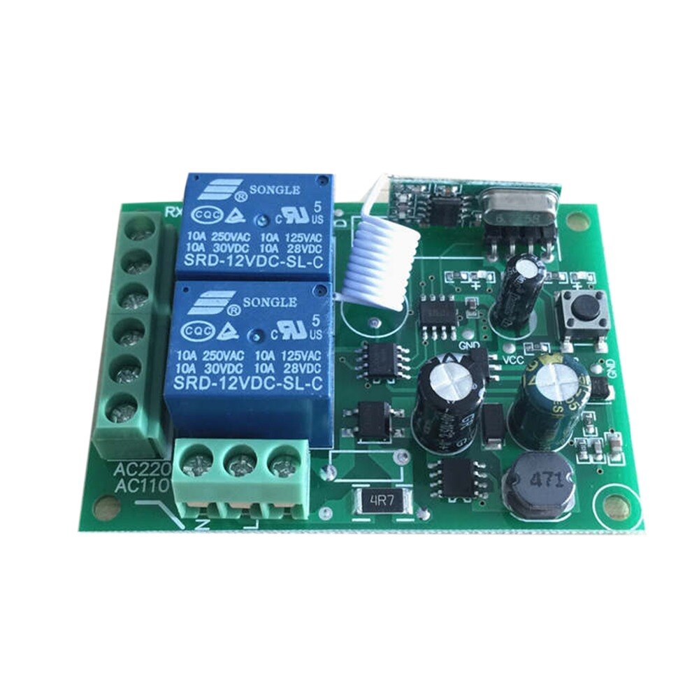 433Mhz Universal Wireless Remote Control Switch AC 85V ~ 250V 110V 220V 2CH Relay Receiver Module