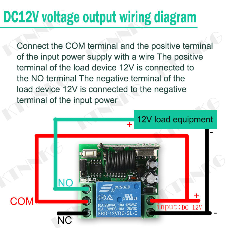 4pcs/set DC 12V 1Gang Remote Relay Module Wireless Electronic Door Relay Switch RF 433MHz Remote