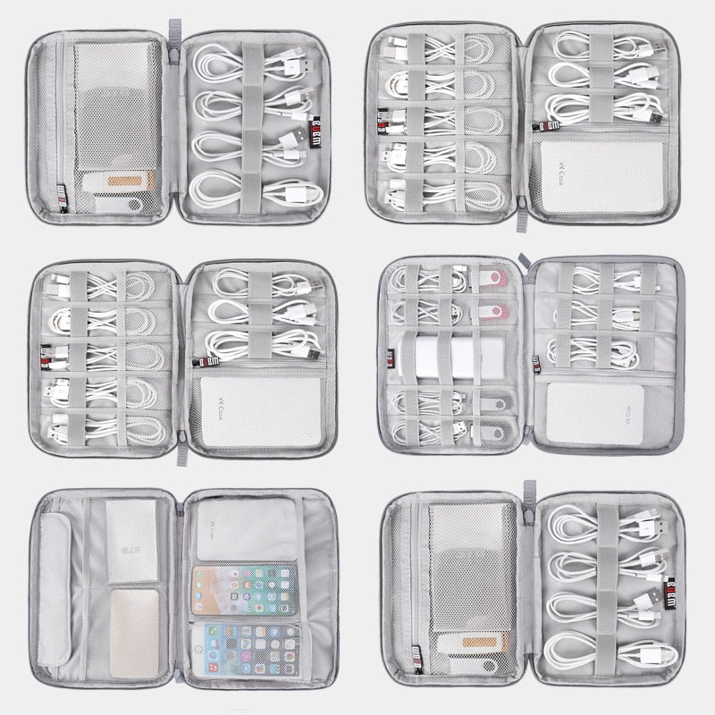 Digital Storage Bag USB Data Cable Organizer Earphone Wire Bag Pen Power Bank Travel Kit Case