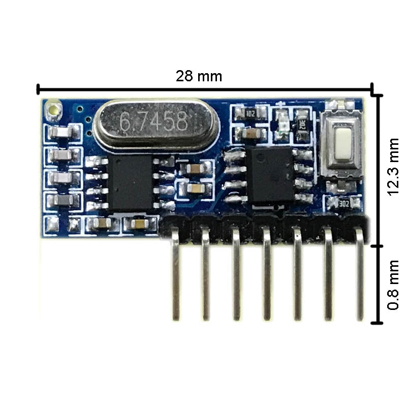 QIACHIP 433mhz Wireless Wide Voltage Coding Transmitter + Decoding Receiver 4 Channel Output