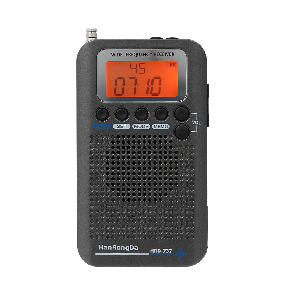 HanRongDa HRD-737 Portable Radio Aircraft Full Band Radio FM/AM/SW/CB/Air/VHF Receiver World Band