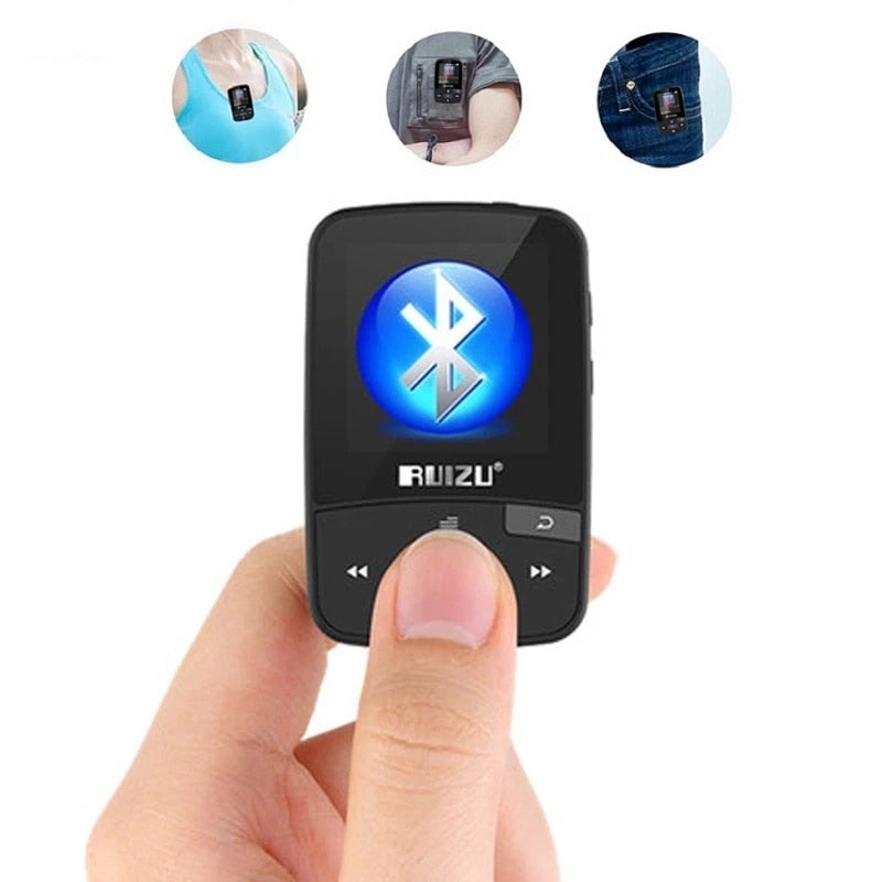 RUIZU X50 Sport Bluetooth MP3 Player 8GB Mini Clip Music Player Support TF Card and FM Radio