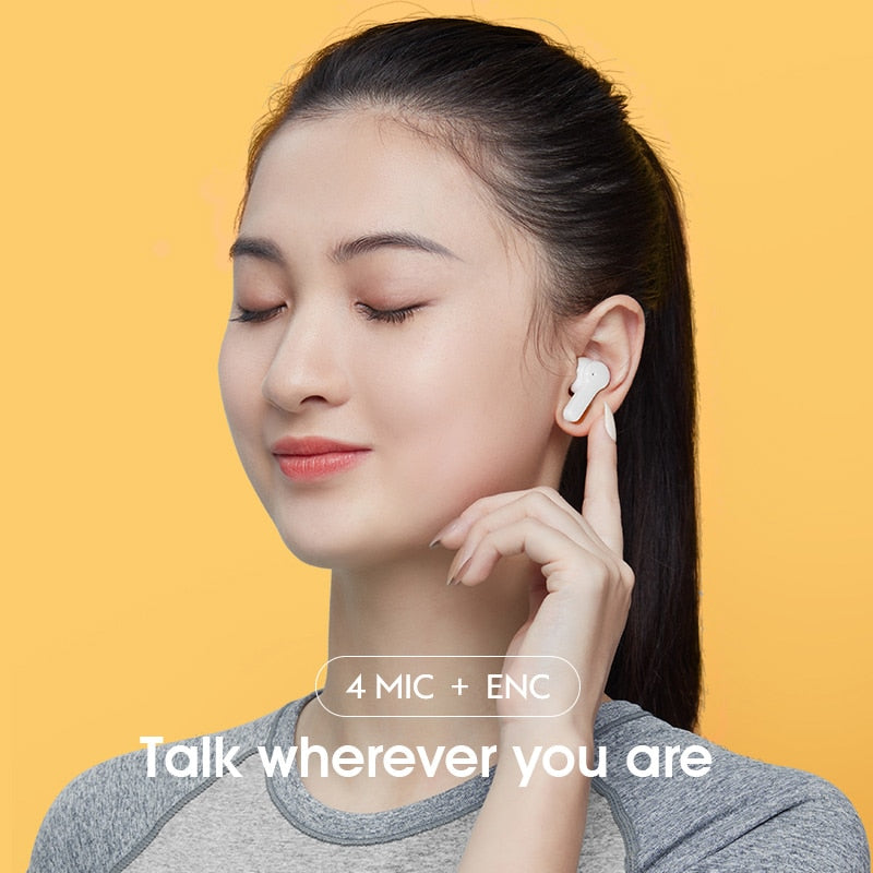 QCY T13 Bluetooth Headphone V5.1 Wireless TWS Earphone Touch Control Earbuds 4 Microphones