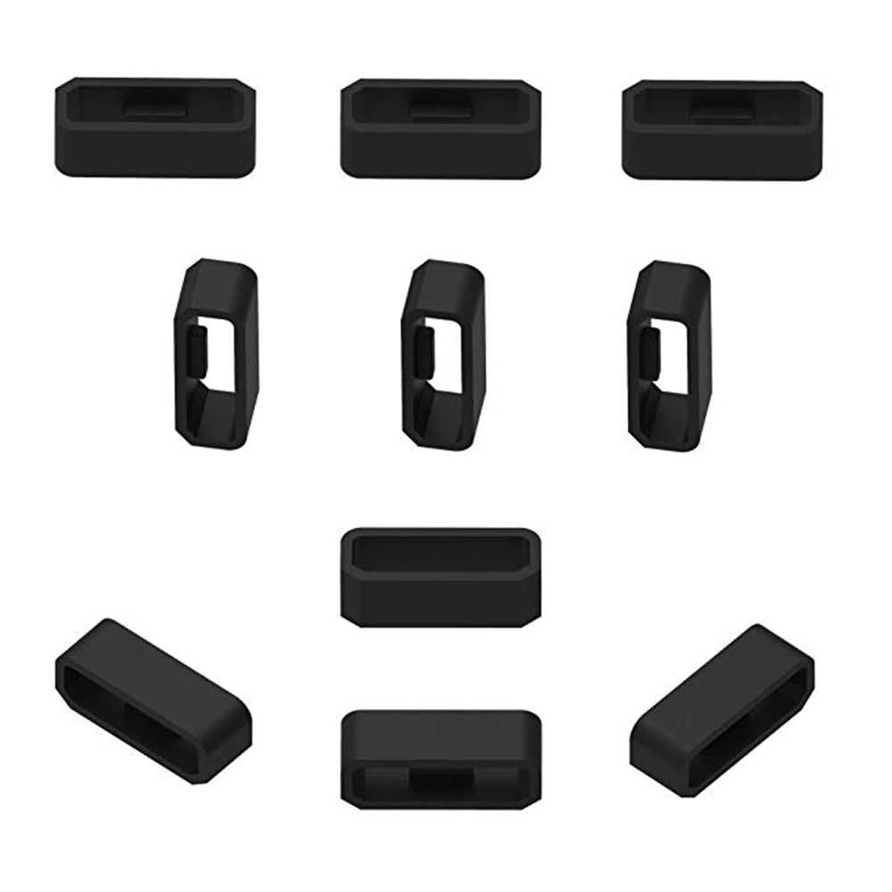 Silicone Band Keeper for Garmin Watches 20mm, 22mm and 26mm Black Strap Rubber Loop