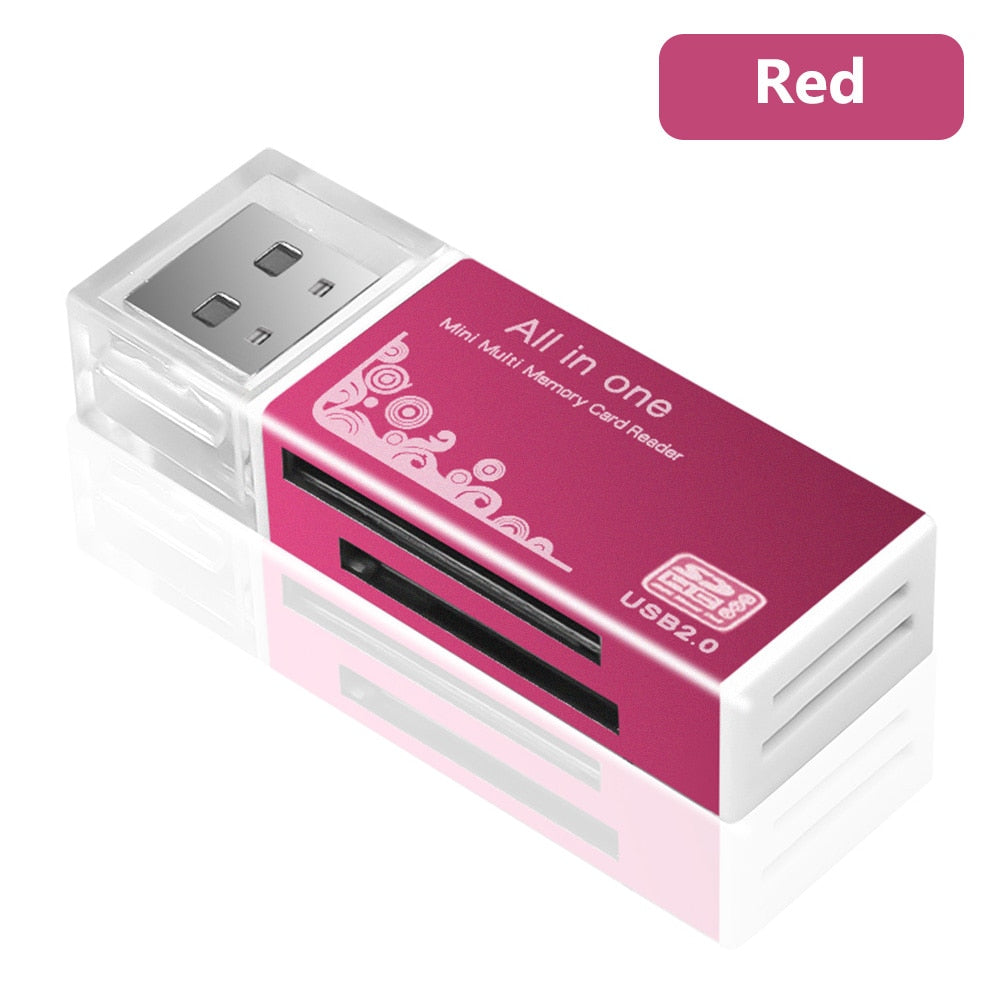 USB 2.0 All in 1 Multi Memory Card Reader Adapter for Micro SD SDHC TF M2 MMC