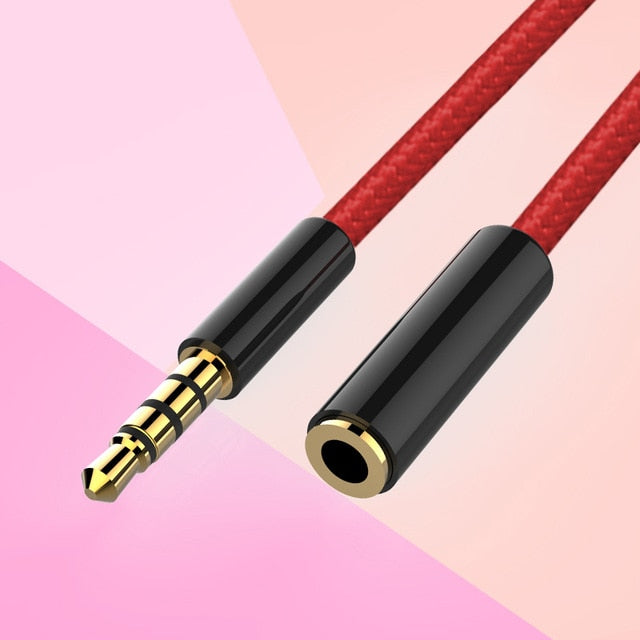 Jack 3.5mm AUX Cable Audio Cable 3.5 mm Jacks Speaker Cable 4 Poles Nylon Braided Headphones