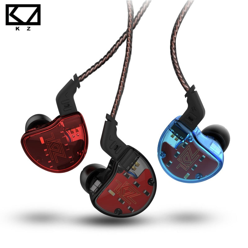 KZ ZS10 Headphones 10 Driver In Earphone 4BA+1DD Dynamic Armature Earbuds HiFi Bass Headset Noise