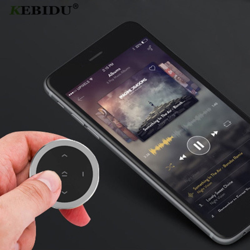 Kebidu Wireless Bluetooth Media Steering Wheel Remote Control mp3 Music Play for Android IOS