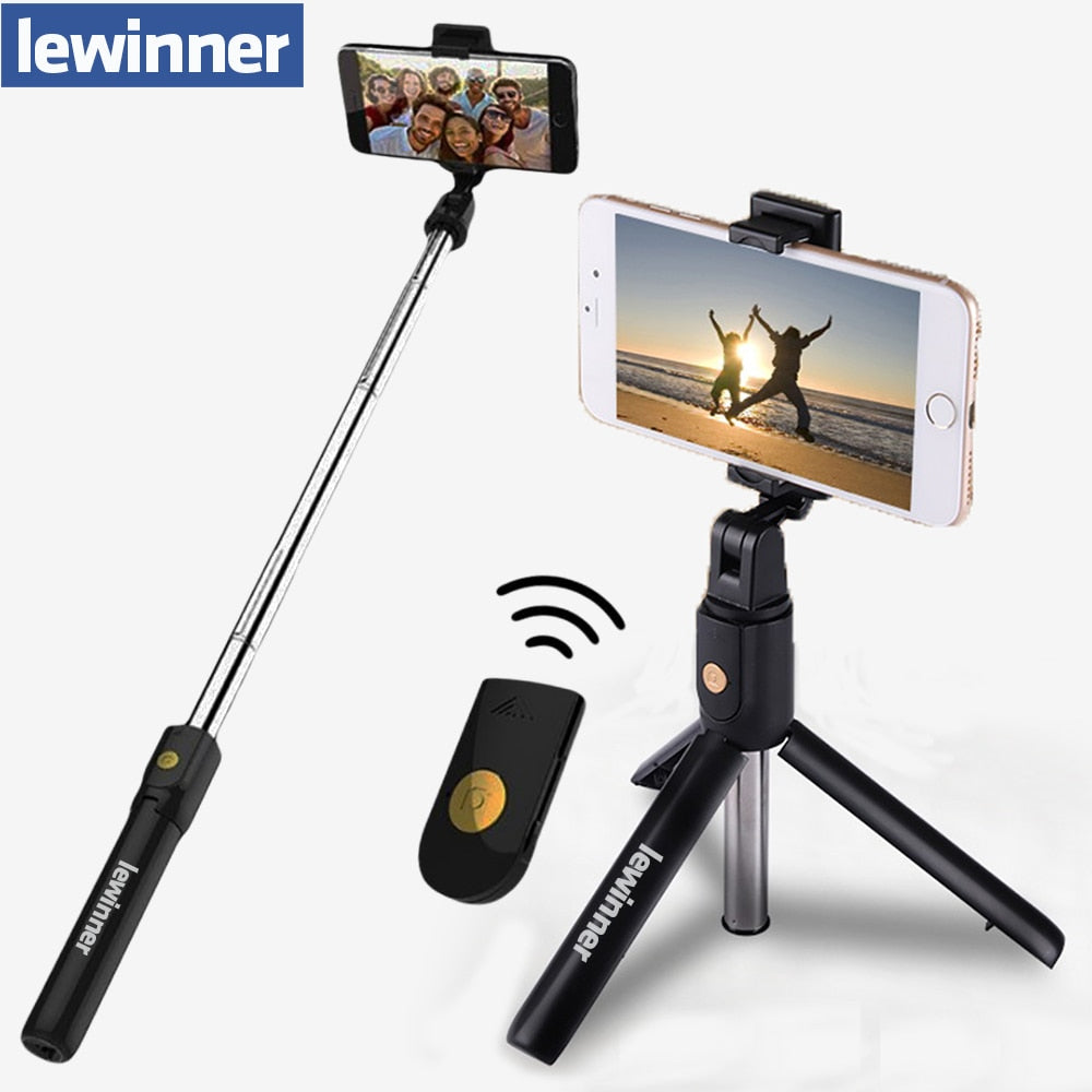 Lewinner 3 in 1 Wireless Bluetooth Selfie Stick Mini Tripod Extendable Monopod Universal