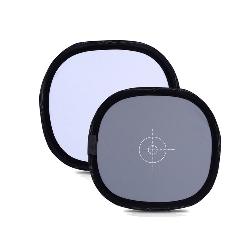 Lightdow 12 " Inch 30cm 18% Foldable Gray Card Reflector White Balance Double Face Focusing Board